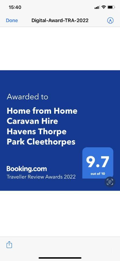 Home From Home Caravan Hire Havens Thorpe Park Cleethorpes Bagian luar foto